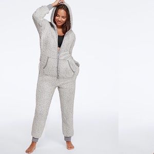 Victoria’s Secret PINK Sherpa Onsie Gray